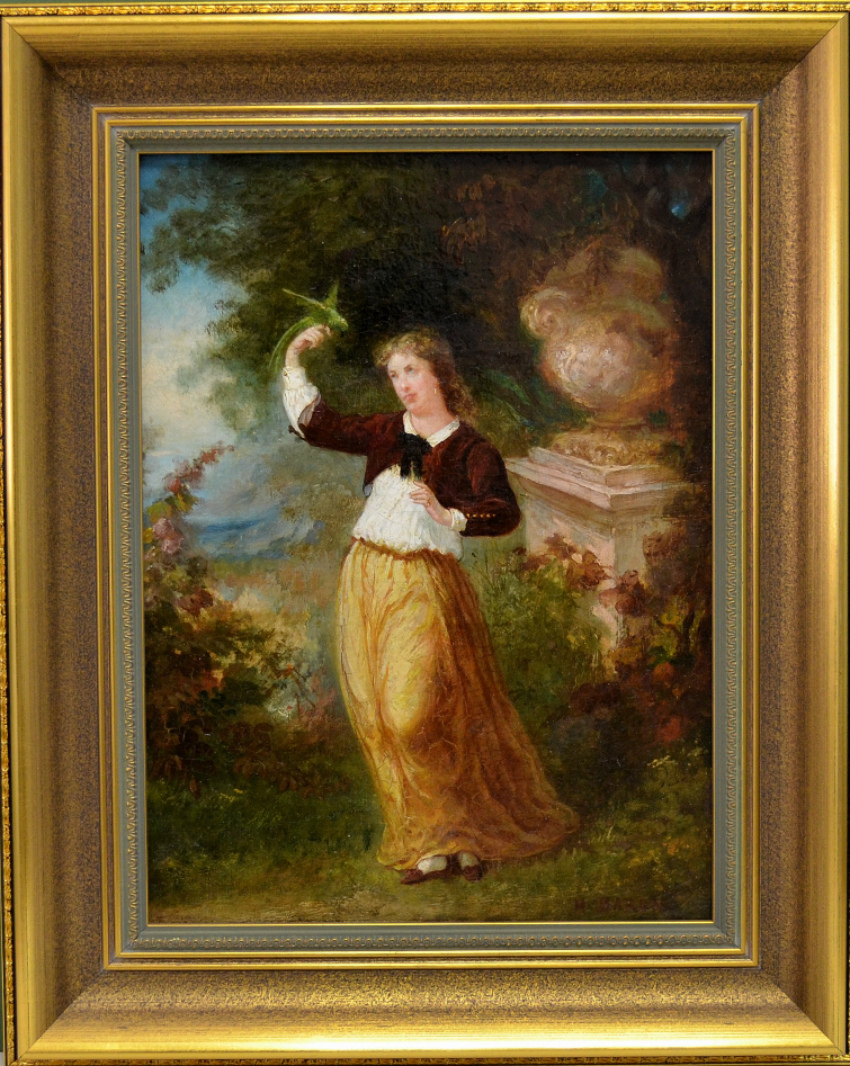 安托万!法国画家亨利·查尔斯·安托万·男爵嬉闹的生活人物油画