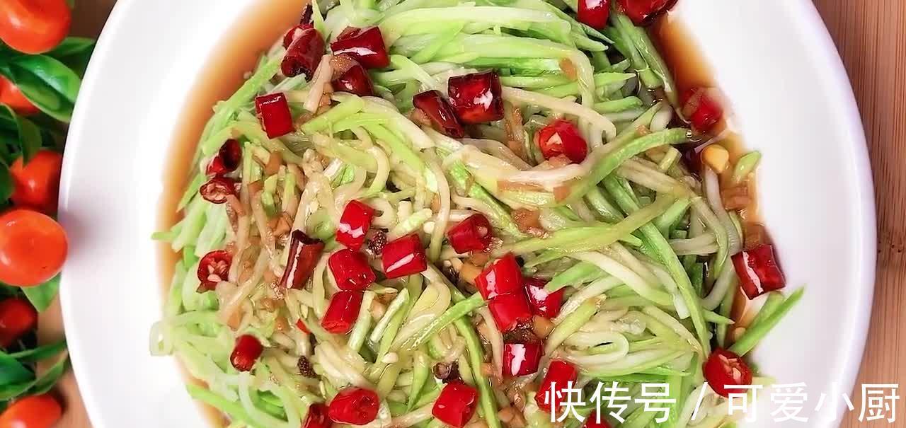 炝拌西葫芦丝,香辣入味清甜爽脆,酸辣鲜甜4种口味