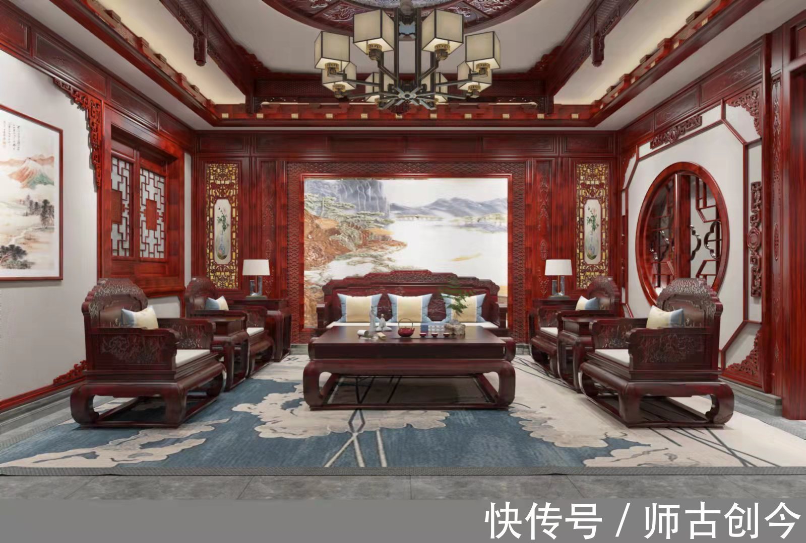 红木|中式红木装修，中式装修的典范