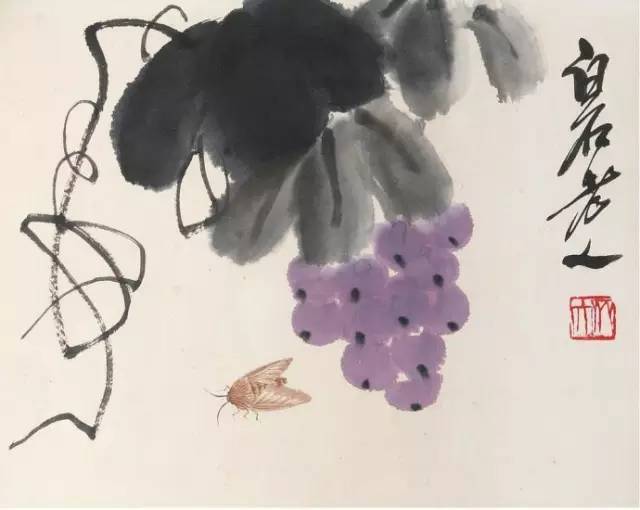 石榴|齐白石笔下的蔬果,令人垂涎欲滴!