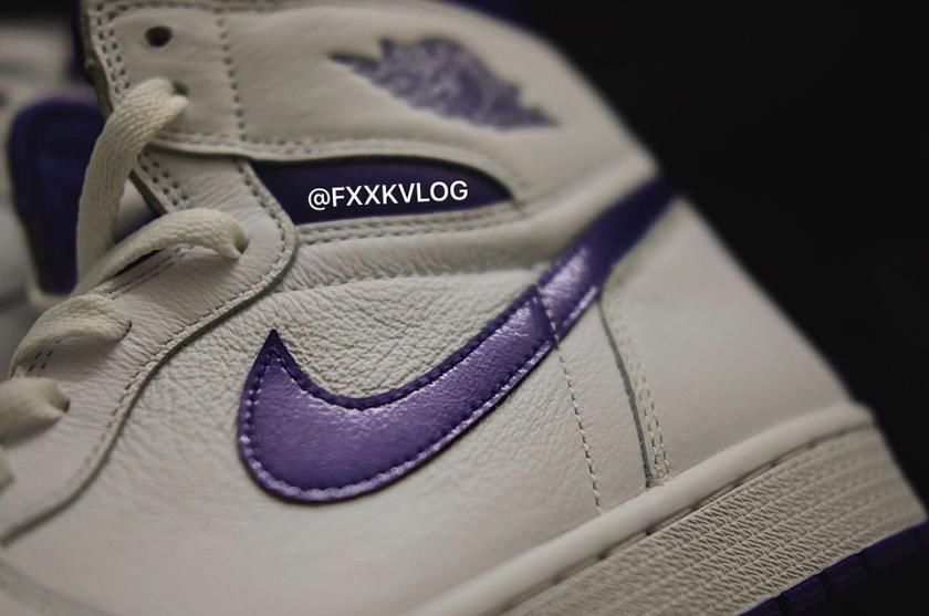 气质清爽质感细腻！全新 Air Jordan 1 “Court Purple”配色实物曝光！