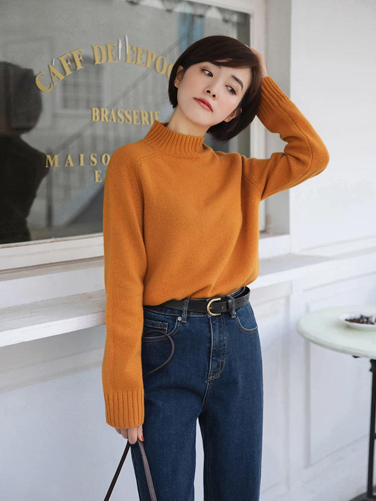 高领|博主示范告诉你,为什么你穿毛衣不好看,尝试这样穿,简约优雅