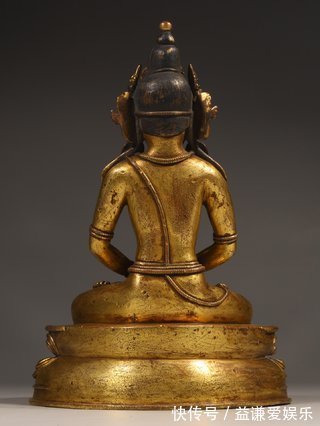 无量寿佛$清代,铜鎏金嵌宝无量寿佛