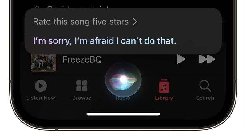 苹果iOS15|苹果iOS 15：Siri无法再为Apple Music歌曲评分了