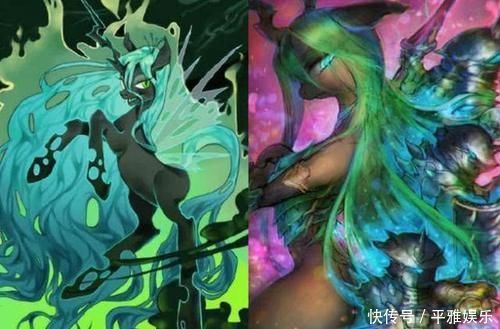 当小马宝莉魔化后，紫悦似乎成为魔婴，月亮公主很诡异，她却很美