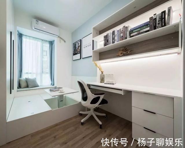 书桌|家里装了个榻榻米,漂亮又实用,邻居一看也跟着装了一个!