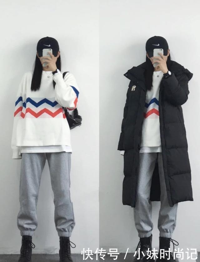 羽绒服|黑色长款羽绒服关键在搭配,不懂这4种减龄穿法,难怪不好看