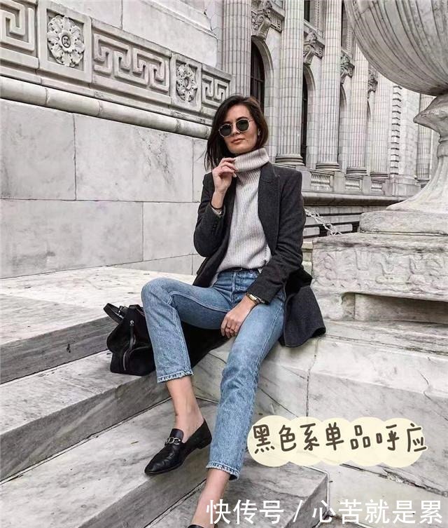  高领|打底衫不会选一件“高领衣”就轻松解决，时髦百搭又保暖，爱了