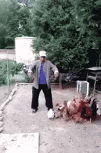 |搞笑GIF:你这套路不行啊,不是这个小伙的对手,被他捡个现成的