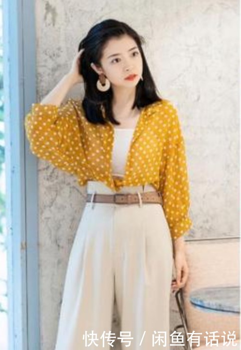 穿搭|三木把“透视波点衫”穿火了,配小抹胸清爽时髦,人群中美成焦点