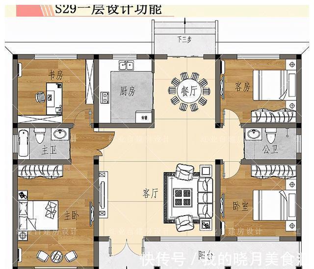 新农村|几十年不过时的农村一层自建房，造价10万左右，请看这3个户型