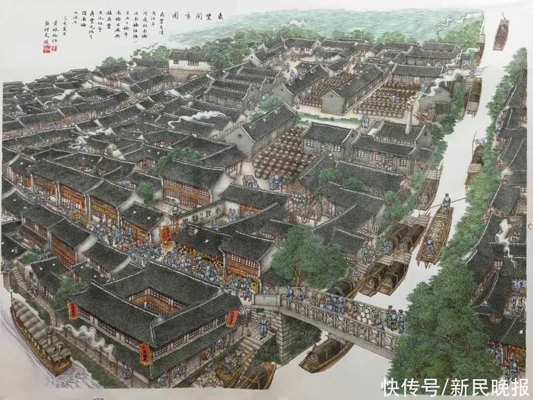 金汇|惊艳！钢笔画里的上海水乡