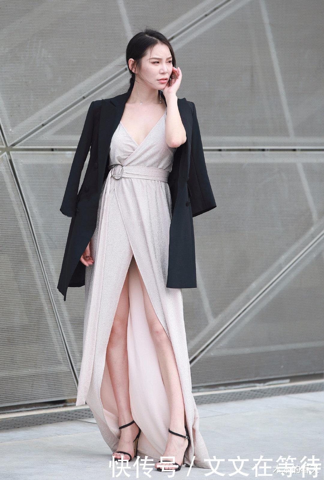 身姿|模特身材穿长裙,尽显玲珑好身姿,让人羡慕