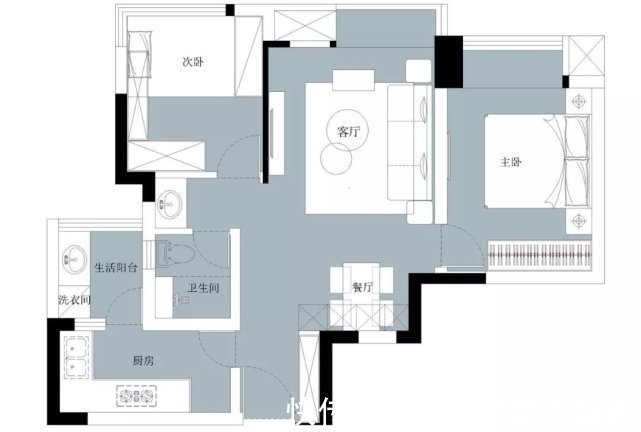 填缝|97平现代二居室，一进门就被朋友家的客厅给迷住了，好漂亮