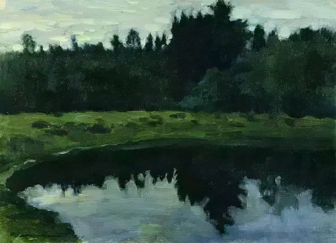 斯坦尼斯#S在集中营的列维坦得意弟子茹科夫斯基油画作品