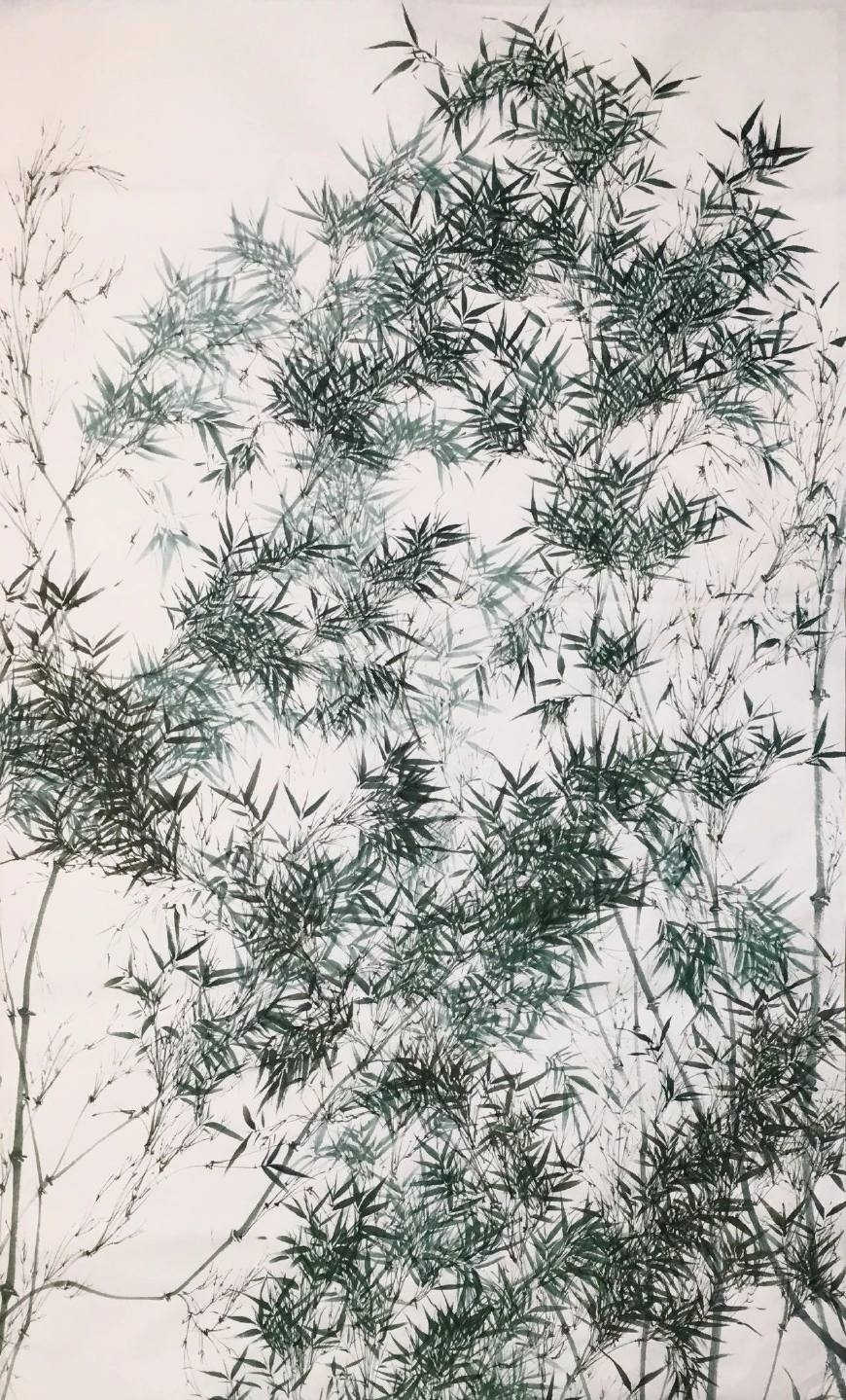 冷军的油画竹子和90后大叔池静山笔下的墨竹,你更喜欢哪个呢