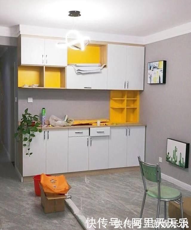 装修|新房刚装修完工,效果还不错,餐边柜很实用,全屋不吊顶也很漂亮