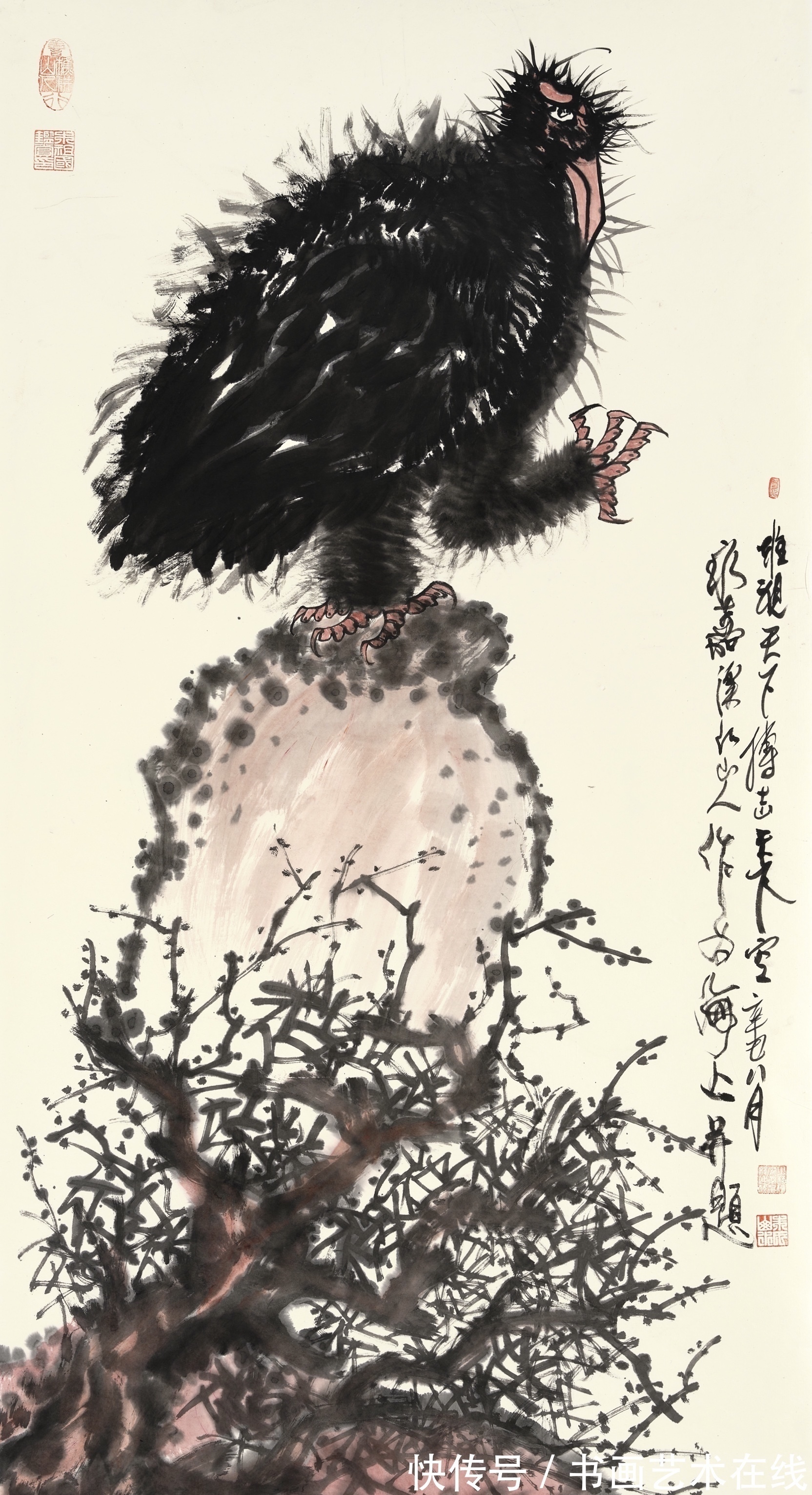 指墨画&艺高天下,独具风格——国画家、画鹰大家、指墨画艺术大师朱祖国