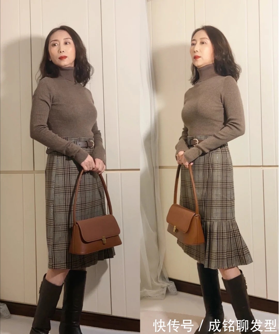 包臀裙 50岁的妈妈别总穿宽松款,修身包臀裙百搭又显身材,优雅还有韵味