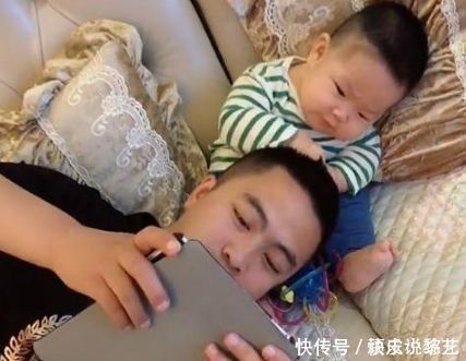 点数|“懒惰奶爸”带娃火了,萌娃内心:腿都给我压麻了,心里没点数?