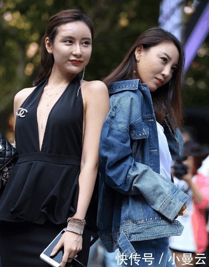 有钱人穿的时髦真是与众不同,小姐姐一身欧美范真敢穿