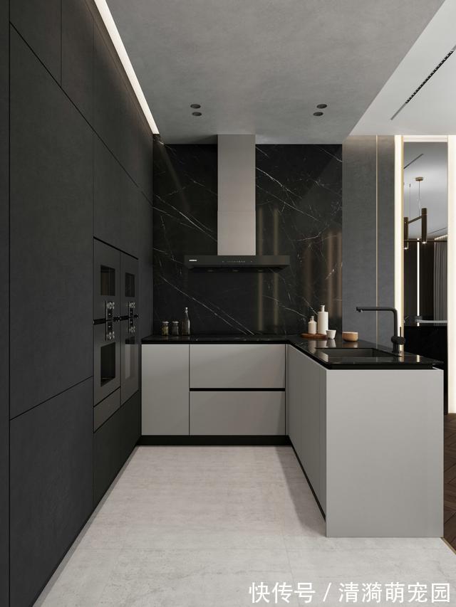 微水泥|现代轻奢两居:又见木质与石材,又见精致与高级