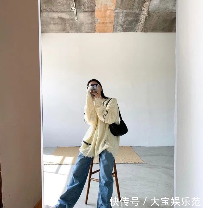经典|韩系穿搭,KR秋冬简约风经典牛仔裤穿搭