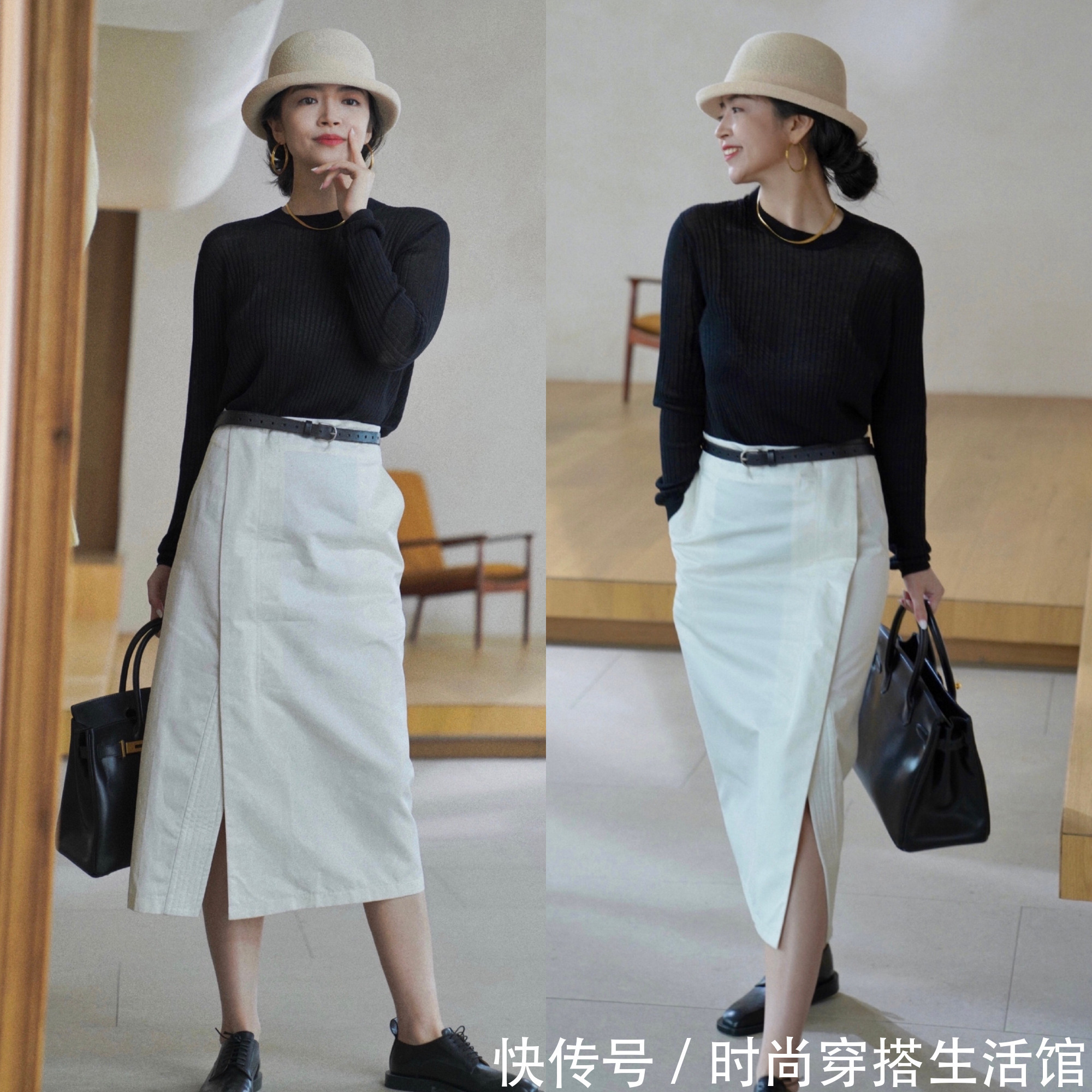 忽冷忽热穿衣太难?跟着这位博主这样穿,时髦气质又出众