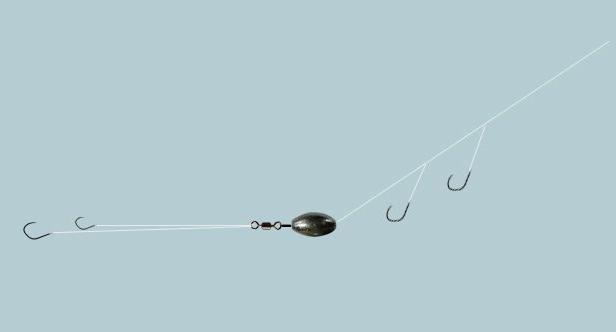 组装不同的铅坠,串钩也能玩出花来