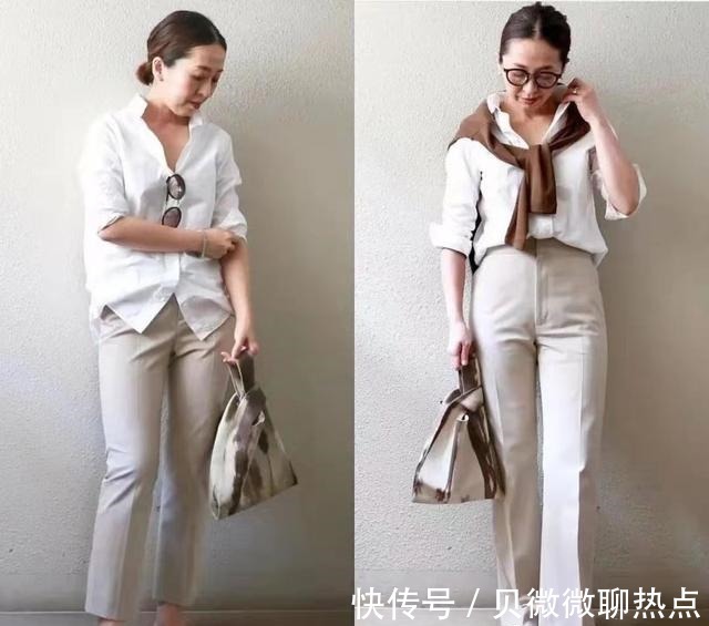 色系 这才是50岁女人该有的打扮,学博主无龄感穿搭,简约高级又显气质!
