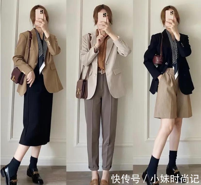 时髦|今年流行一种穿搭,叫“薄外套+裤裙”,时髦又显高,很适合小个子