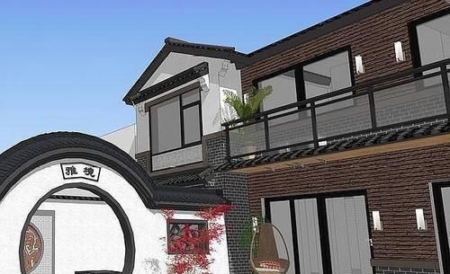 庭院|为了孝敬父母,他拆掉300㎡祖宅,自建中式别墅,效果图太美了