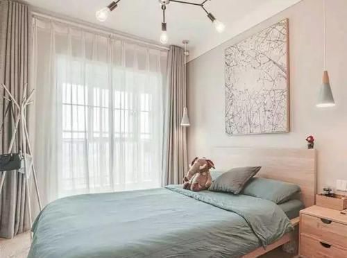 豆绿色|83㎡打造紧凑型三居,住下五口人,1㎡都没有浪费!