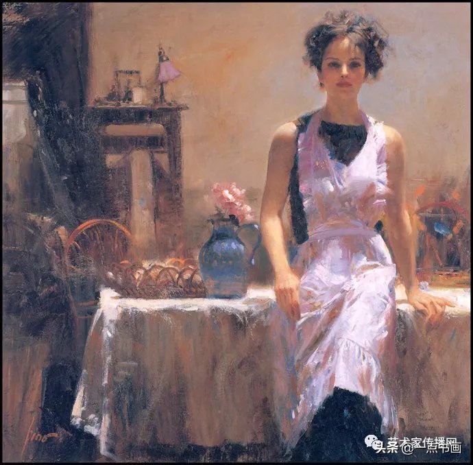 美术学院$皮诺德埃尼的油画人物,色彩斑斓,动静结合,光彩照人