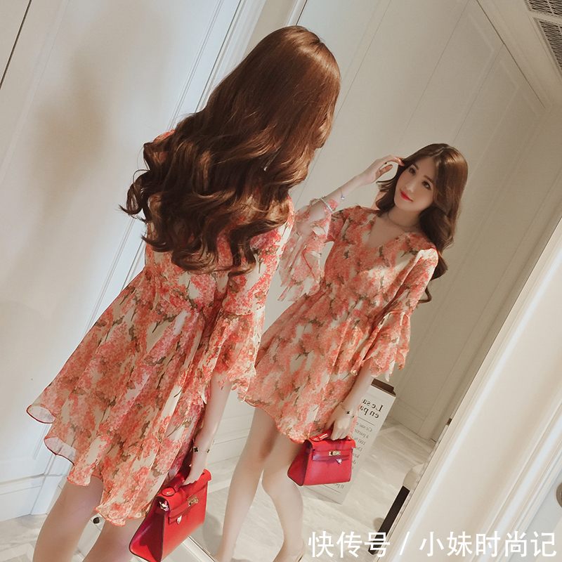 优雅|俏丽收腰的连衣裙,一边显瘦一边洋溢优雅气息