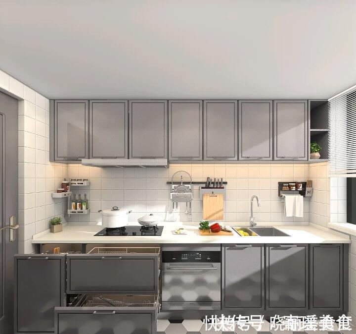 柜体|厨房如何设计更实用?中岛、一字型、L型、U型哪个更适合你家!