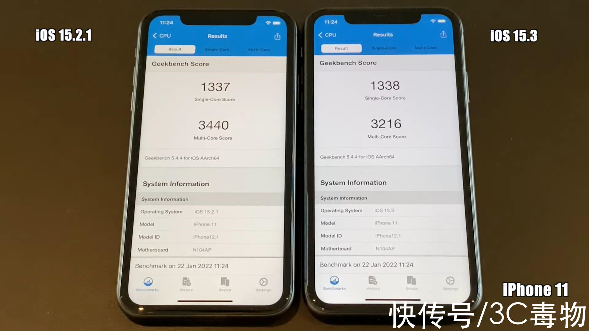 单核|iOS15.3升级后表现如何？8部iPhone实测，这几部不建议升级