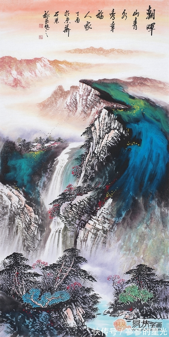 意境!石荣禄山水画 充满了诗情画意 表现出了山水画的天籁之美