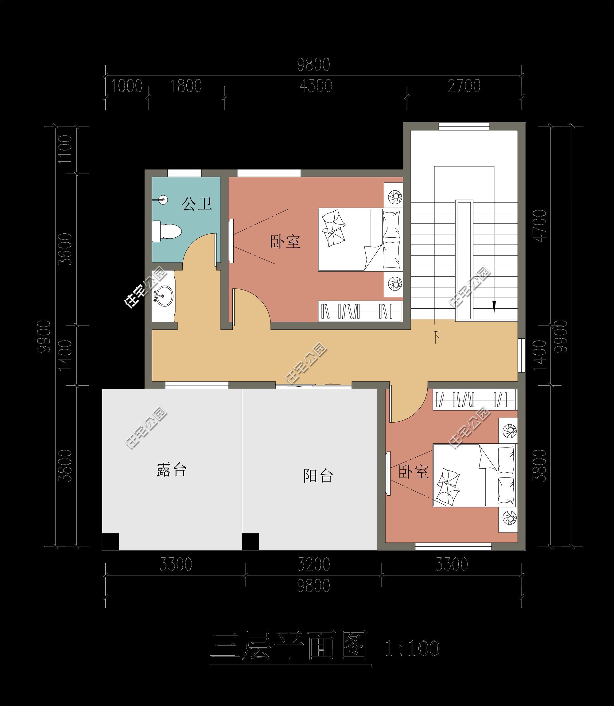 修建|精选10套三层户型图纸,占地面积均不足百平,尤其适合新农村修建