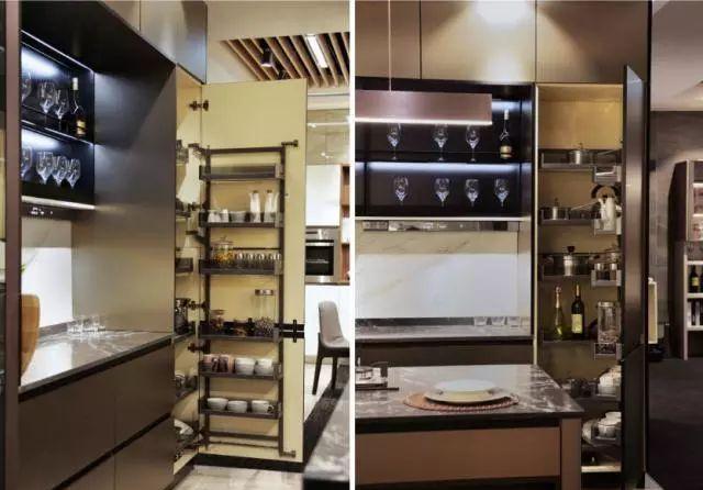 下拉篮|厨房别再乱收纳了!学国外给橱柜内设“小机关”,空间“多一倍”