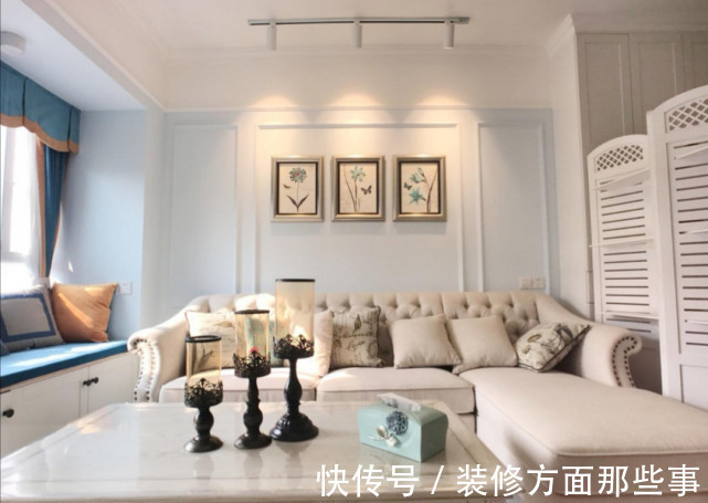 家具|70平蓝色美式风,让家具和软配成为空间的主角