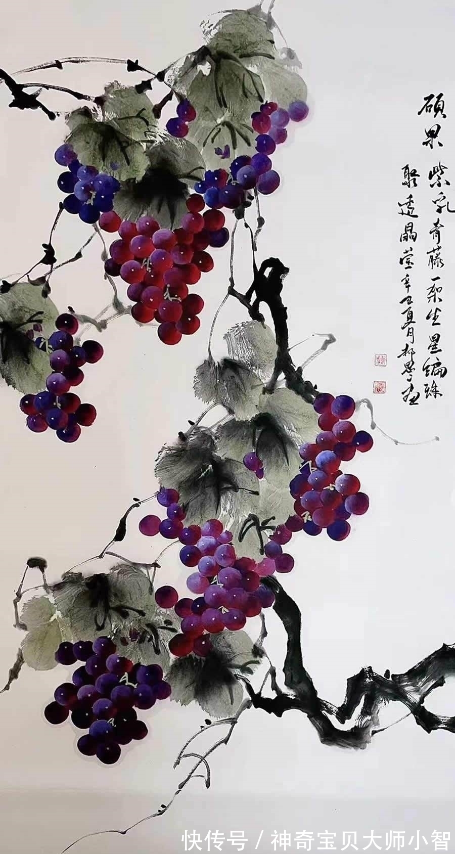 花鸟画家&郝思思:妙笔神韵,刻画入微,传承经典的美女花鸟画家