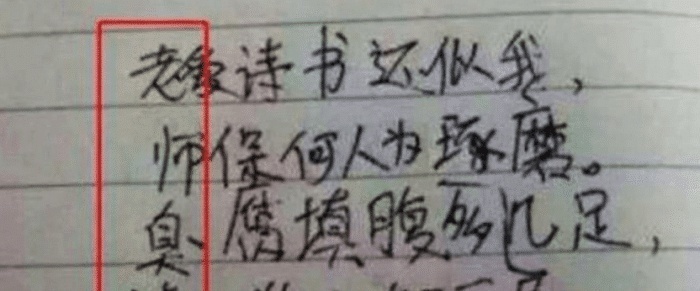 藏头诗|小学生写“藏头诗”火了，老师气得叫家长，网友直呼：真能编