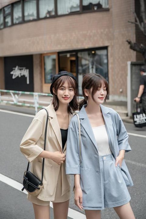 正式感|可甜可酷还超有范儿的西装短裤套装,时髦中带着一点小正式