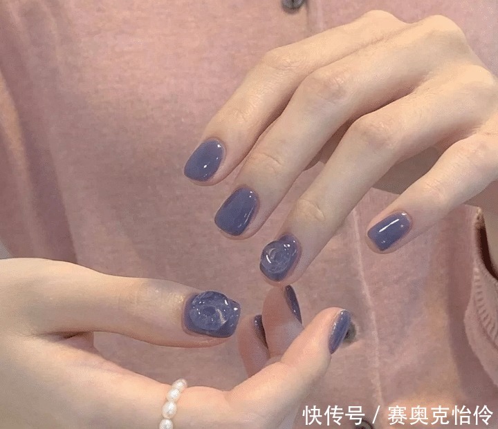 温柔可爱的果冻感美甲，拿图去做！