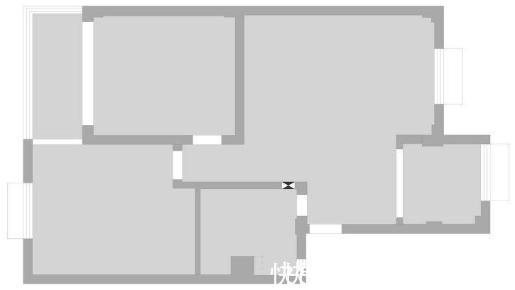 空间|60㎡改极简两房半,LDK客餐厨一体设计,空间显大堪称小户型典范