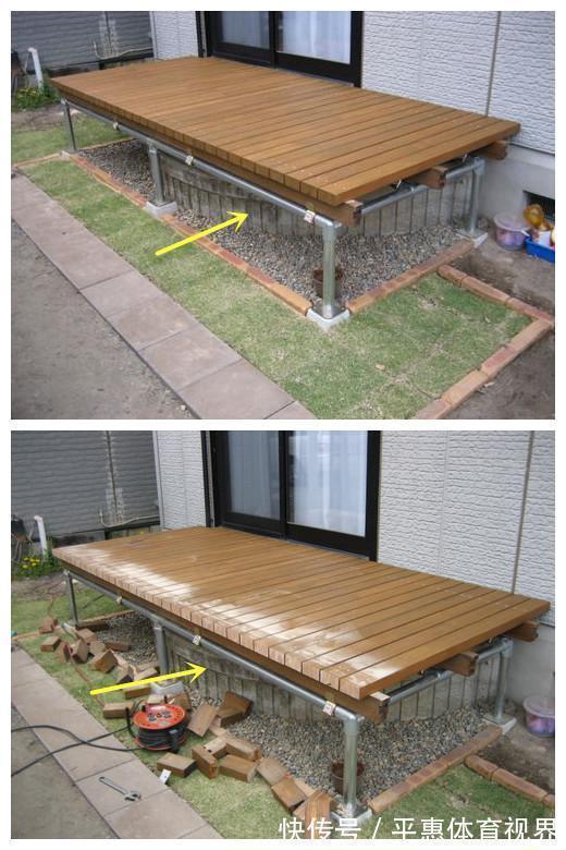 露台|我家要是有个大院子,我也在门前铺一层钢管抬高,露天甲板好结实