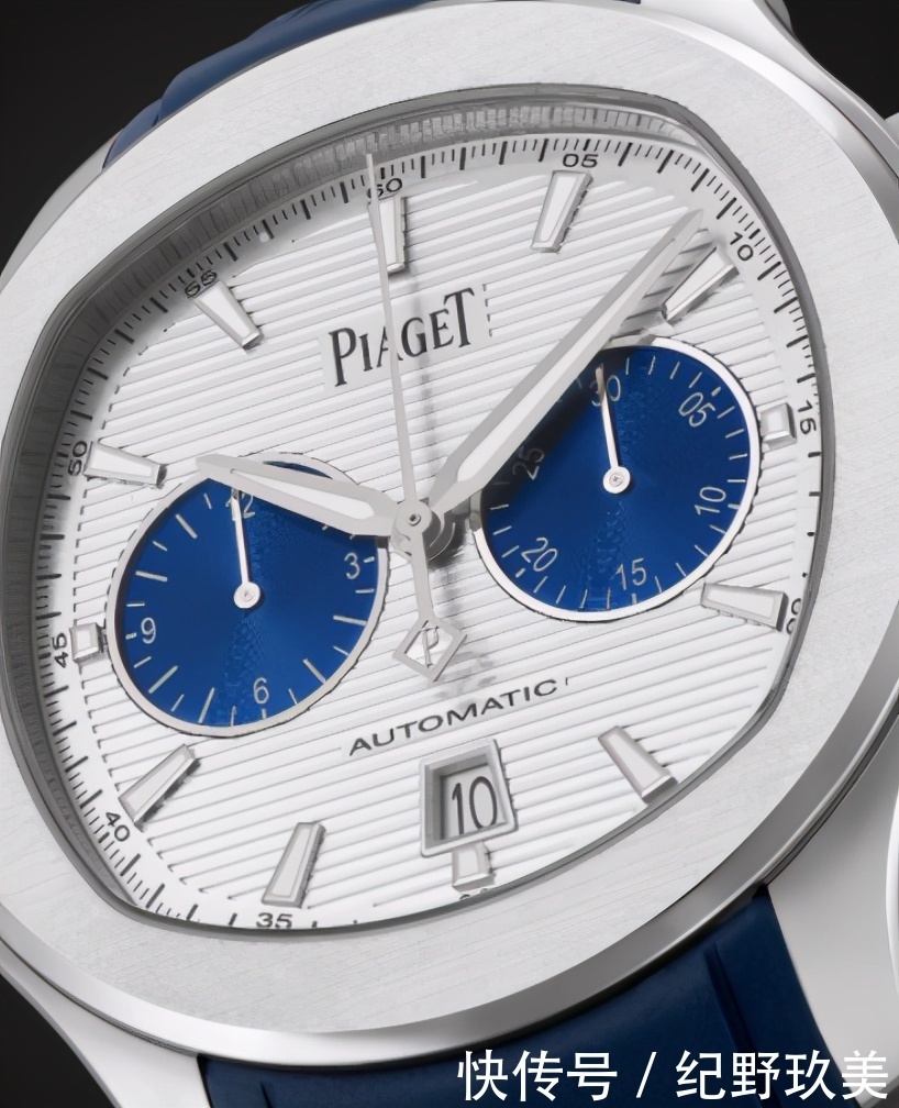 piPiaget伯爵推出Polo“蓝色熊猫盘”自动计时码表