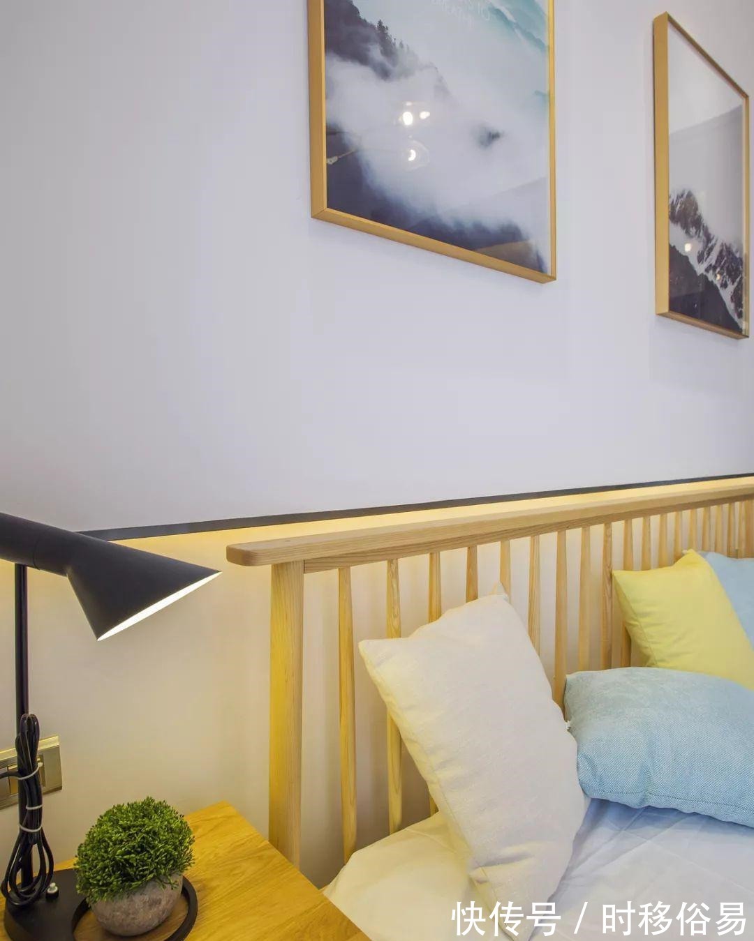 金边虎尾兰|105平简约的北欧风,橙色系很活力的装修,喜欢简单温馨的家