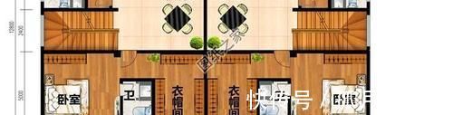 别墅|双拼二层别墅设计图，独立入户门进出，家有兄弟这样建房挺好